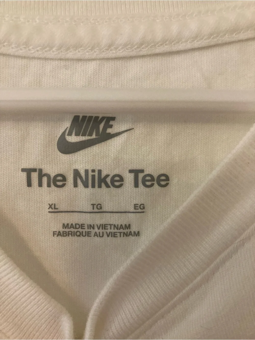 Nike White The Nike Tee Graphic Logo Long Sleeve